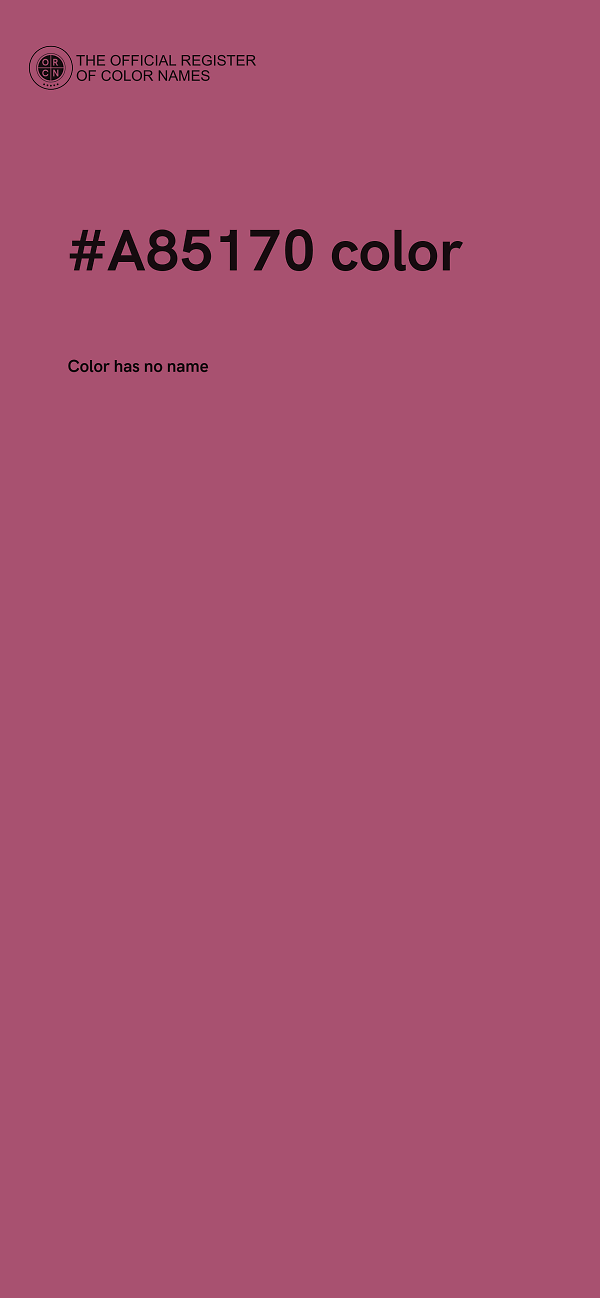 #A85170 color image