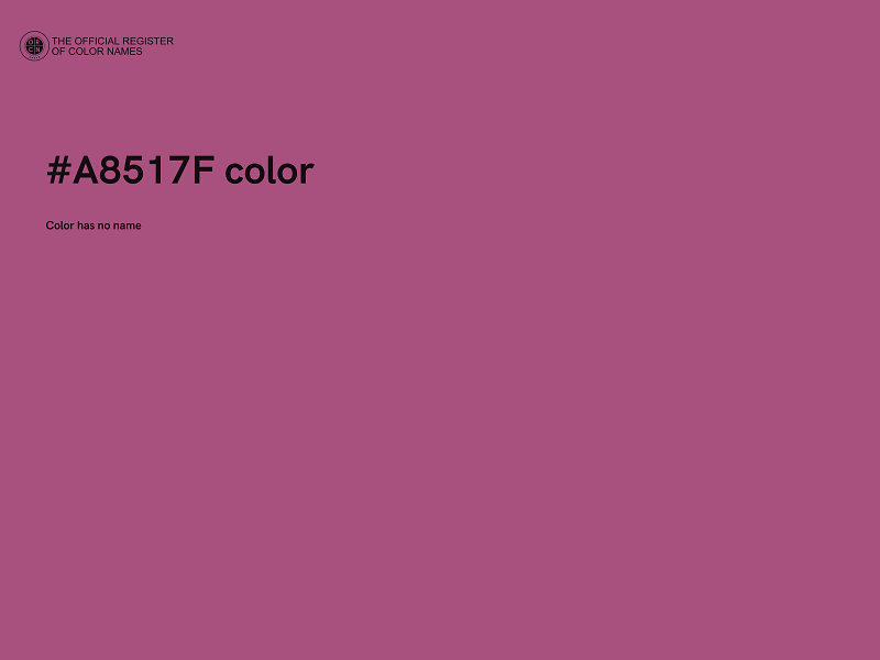 #A8517F color image