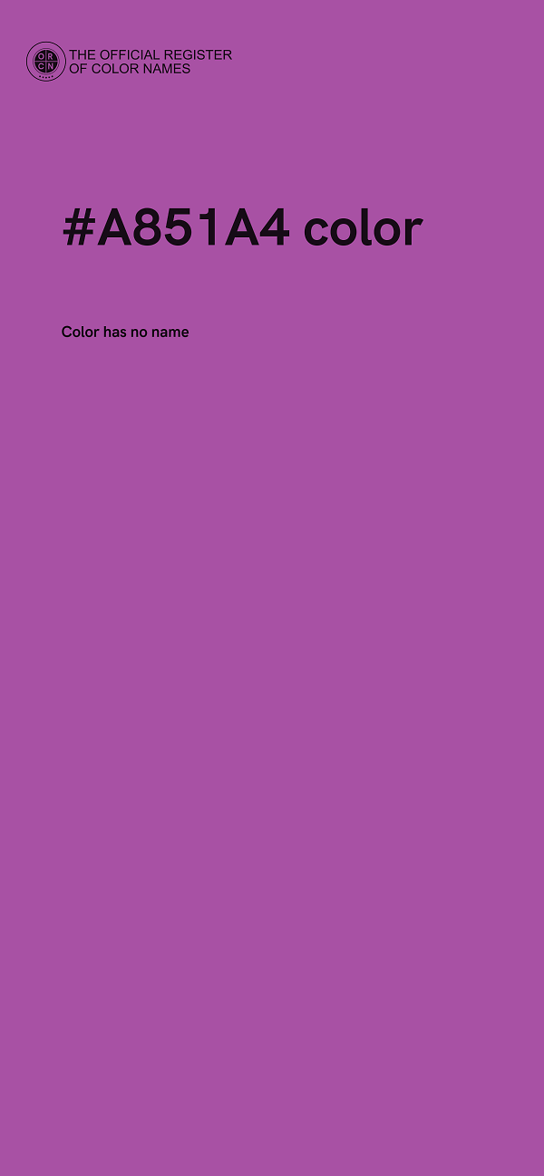 #A851A4 color image