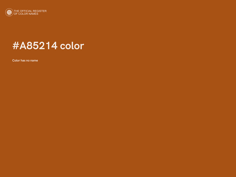 #A85214 color image