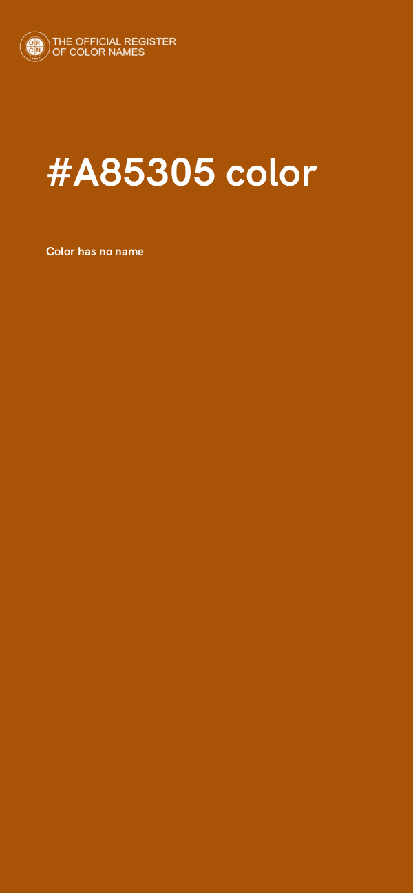 #A85305 color image