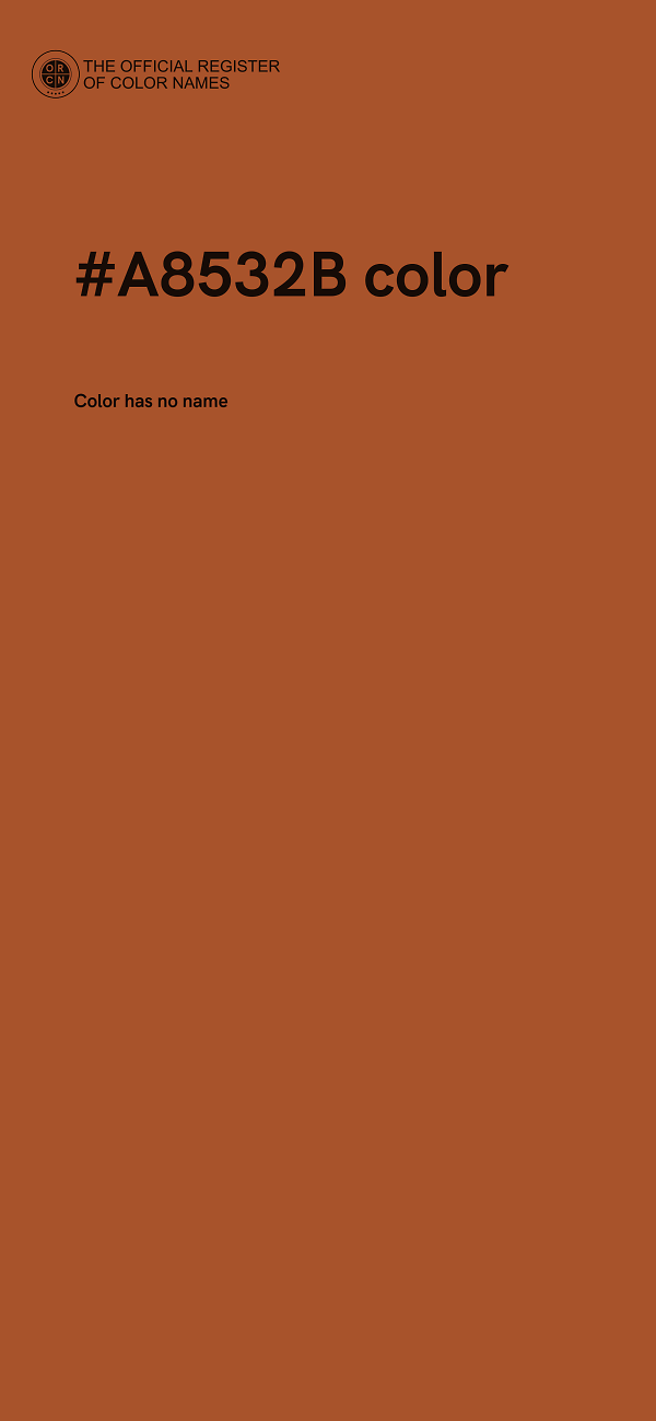 #A8532B color image