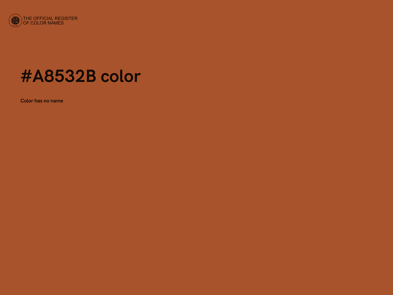 #A8532B color image