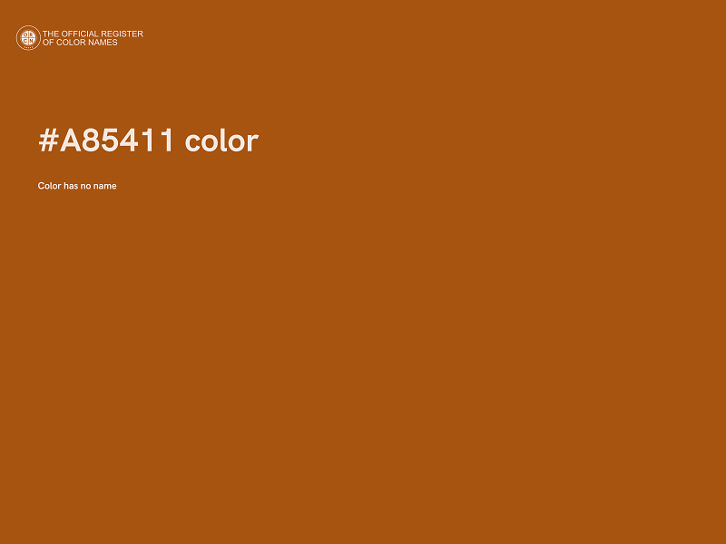 #A85411 color image