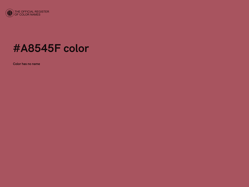 #A8545F color image