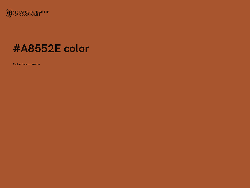 #A8552E color image