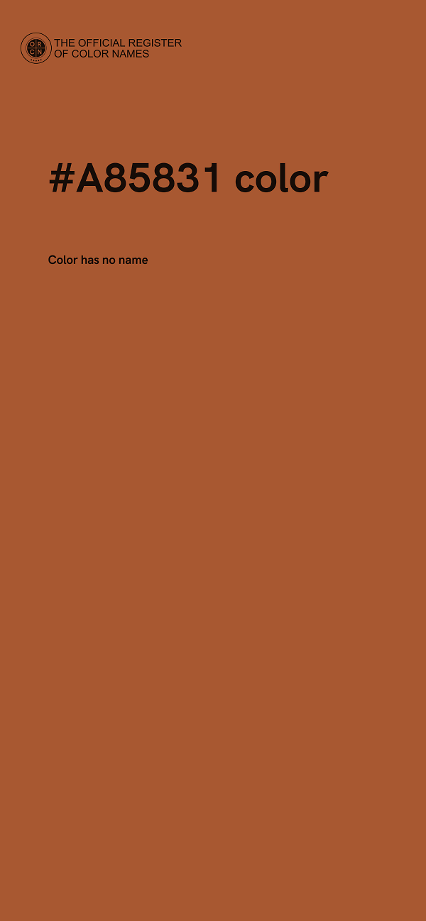#A85831 color image