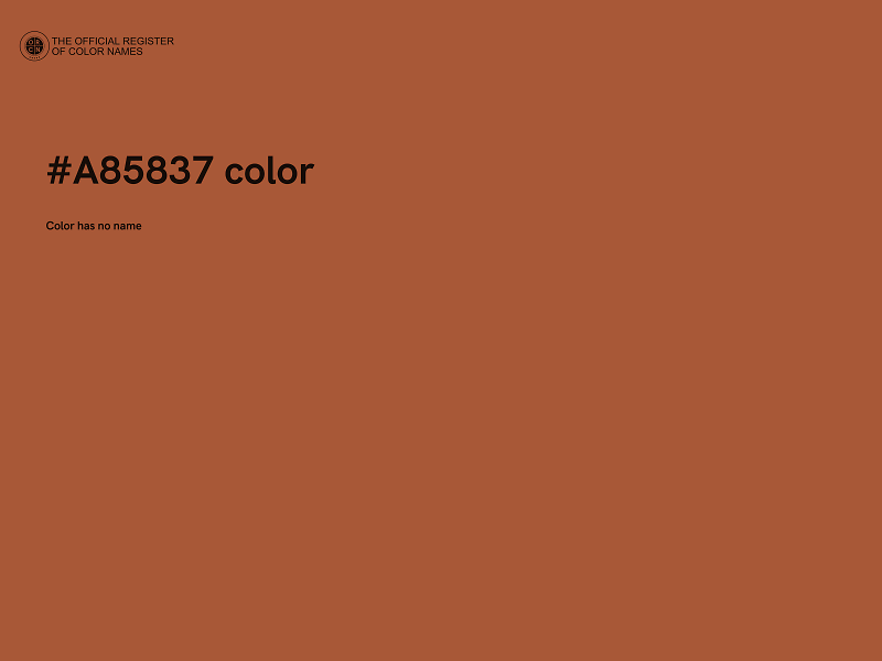 #A85837 color image