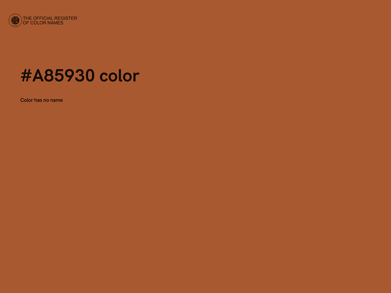 #A85930 color image