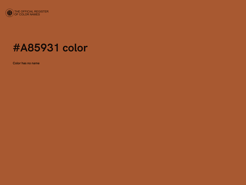 #A85931 color image