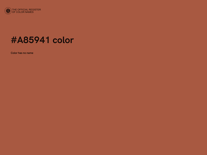 #A85941 color image