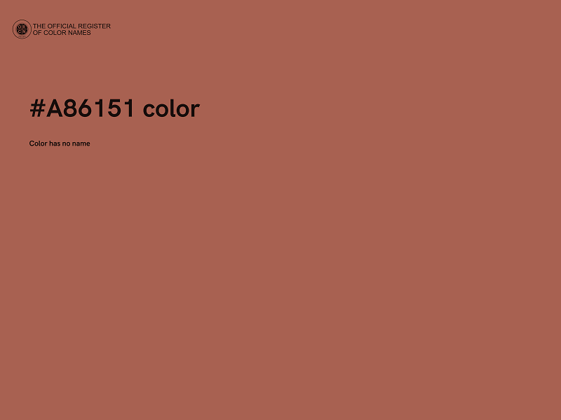 #A86151 color image