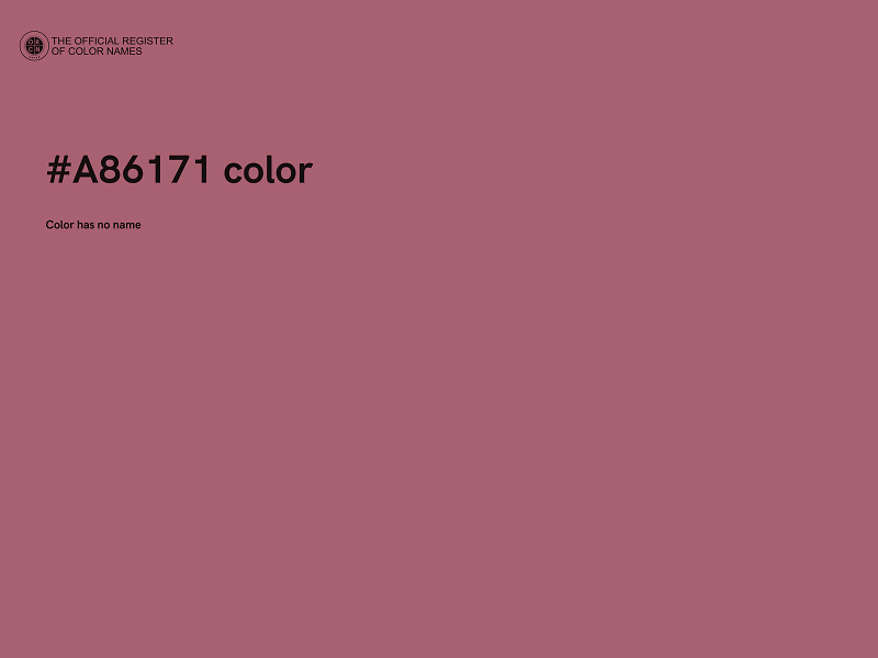 #A86171 color image