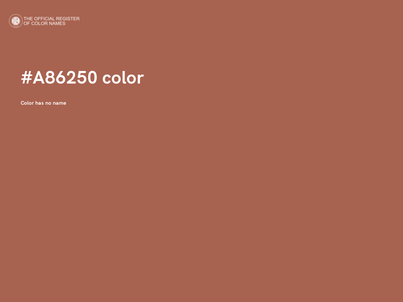 #A86250 color image