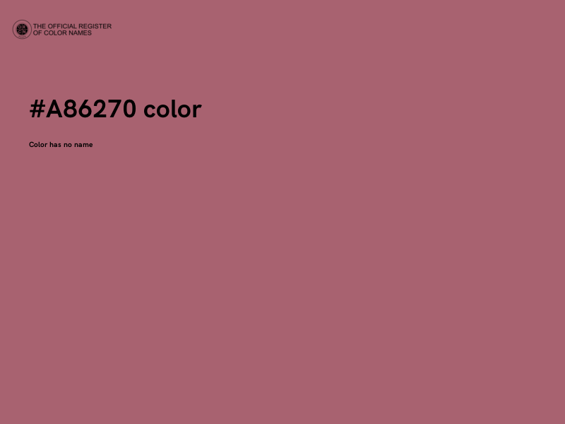 #A86270 color image