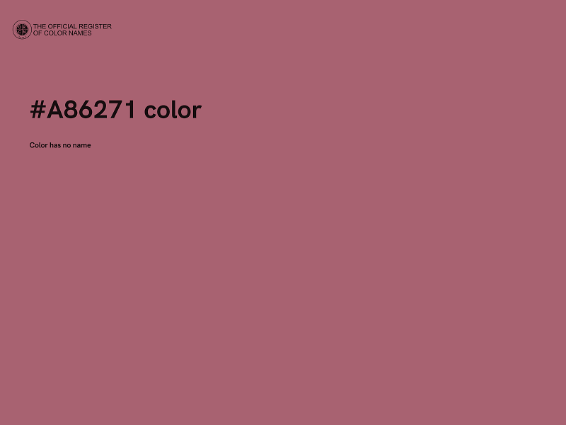 #A86271 color image