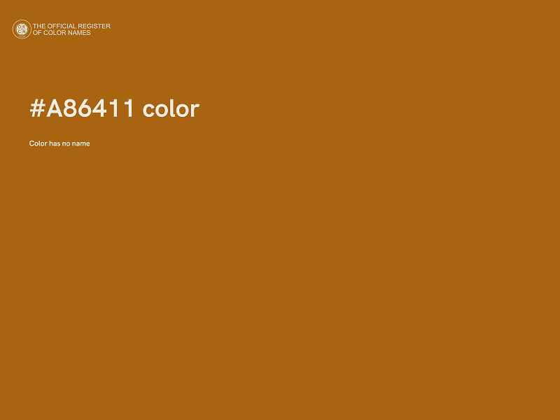 #A86411 color image