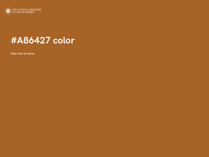 #A86427 color image