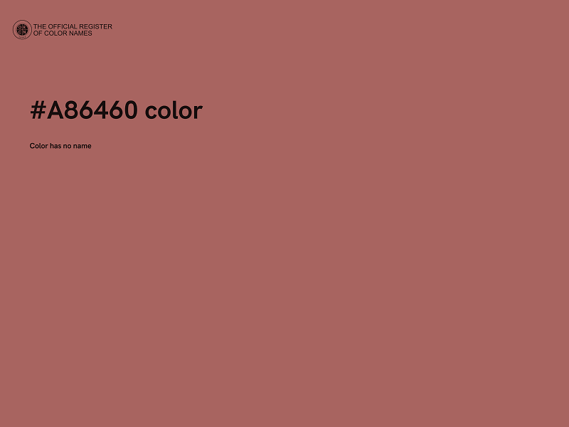#A86460 color image