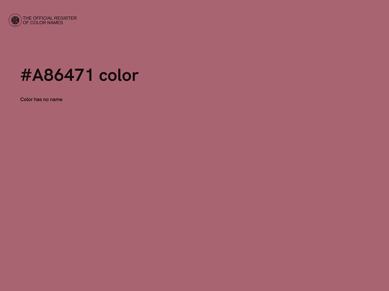 #A86471 color image