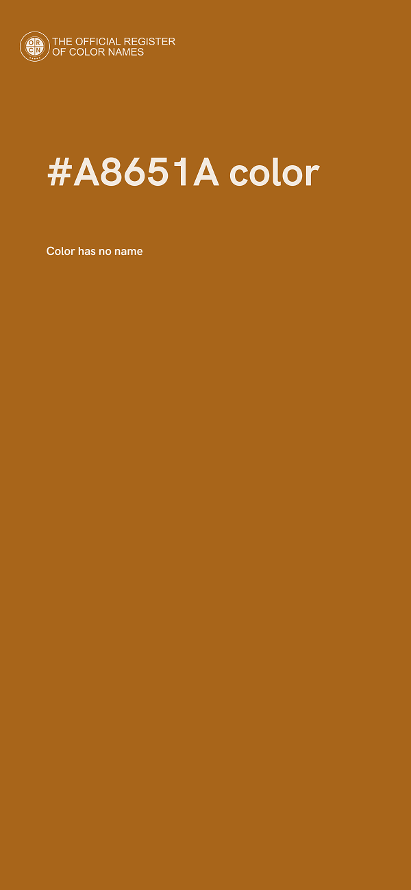 #A8651A color image