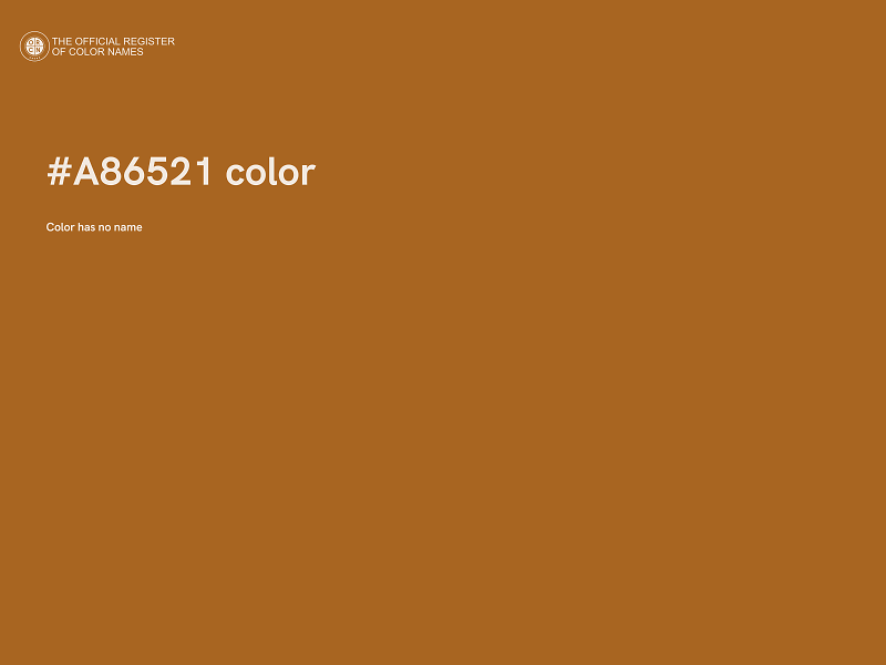 #A86521 color image