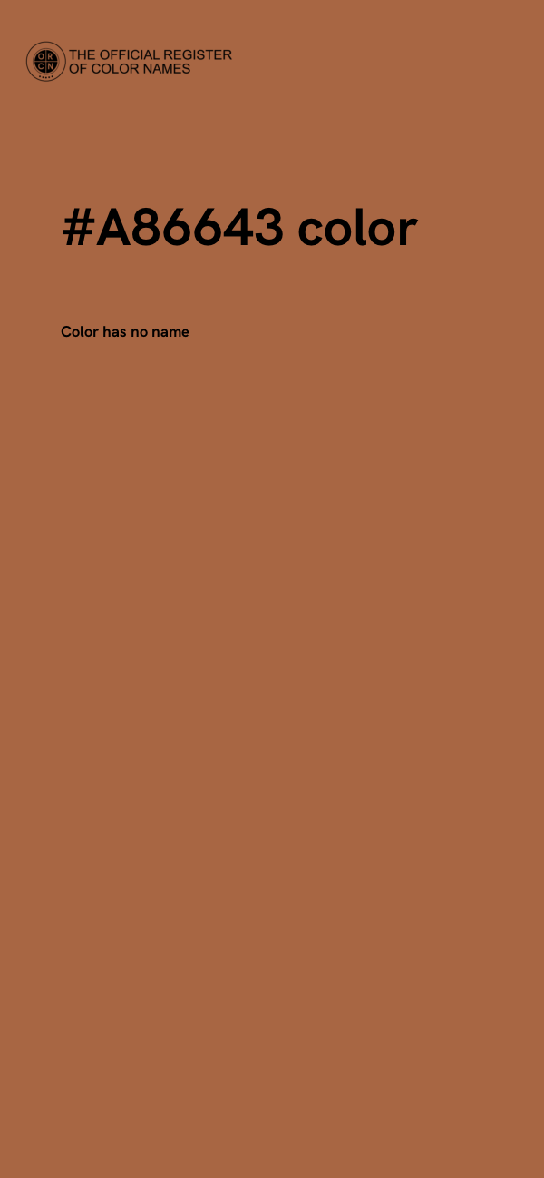 #A86643 color image