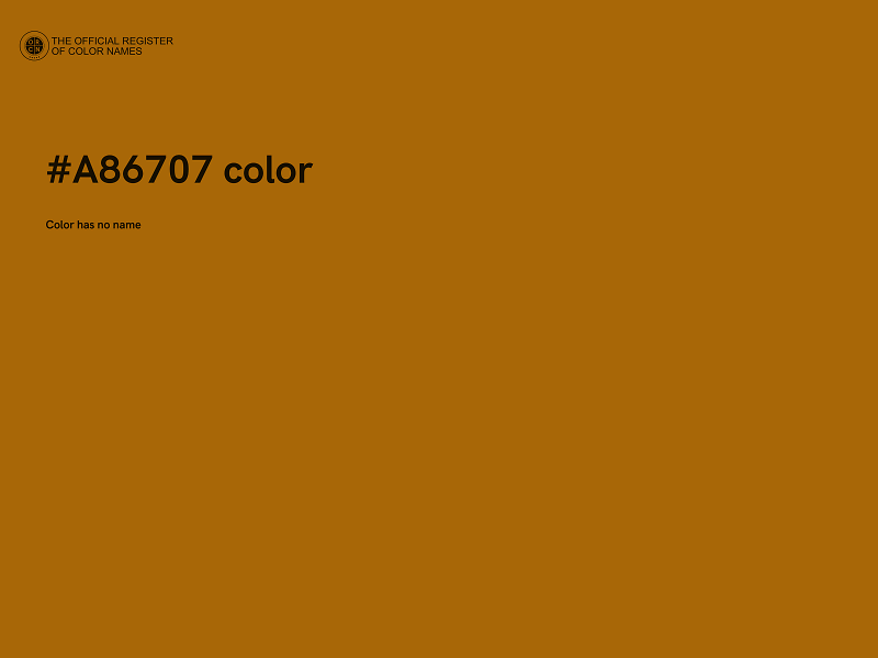 #A86707 color image