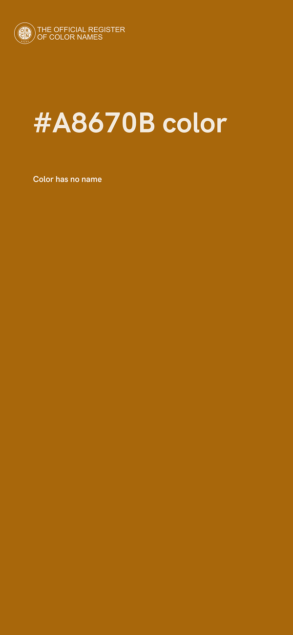 #A8670B color image