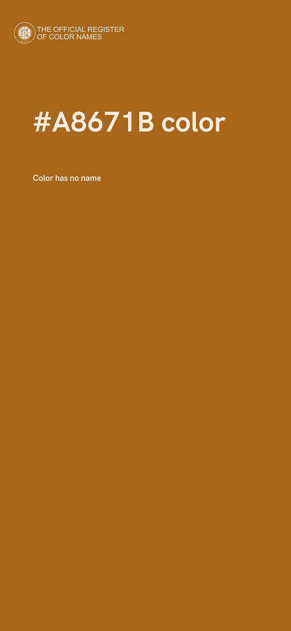 #A8671B color image