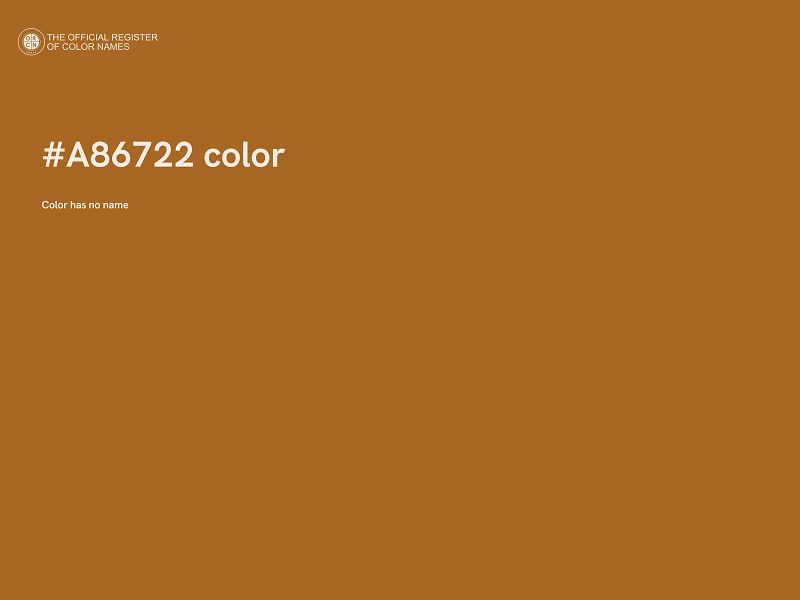 #A86722 color image