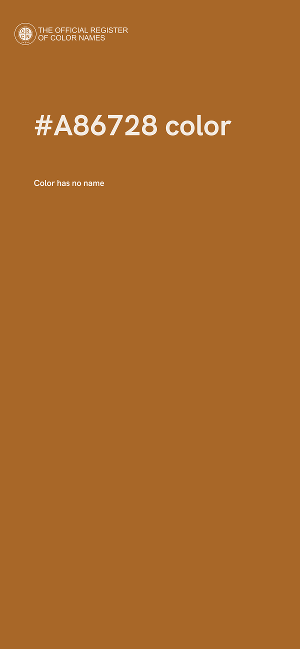 #A86728 color image