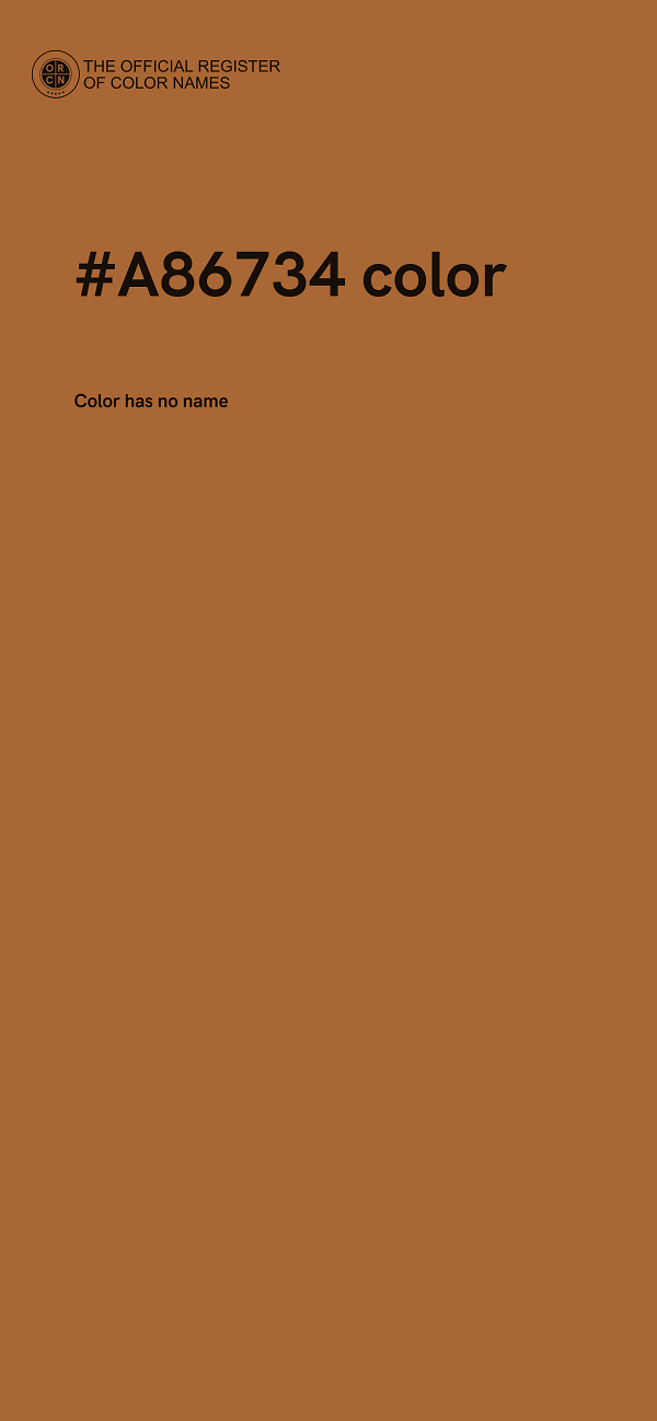 #A86734 color image