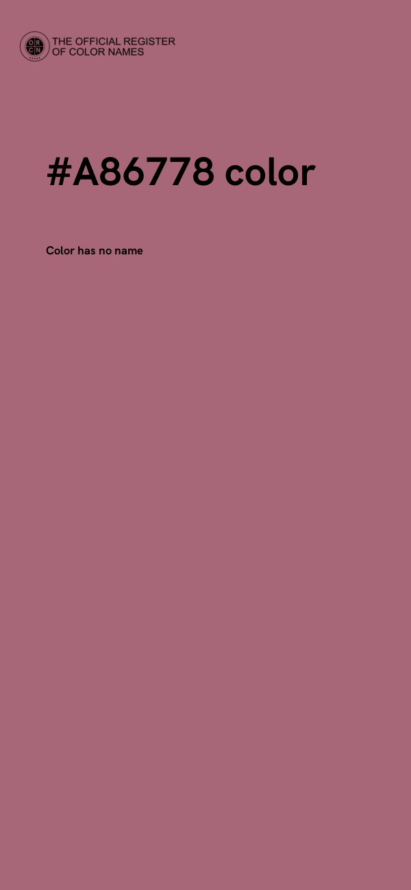 #A86778 color image