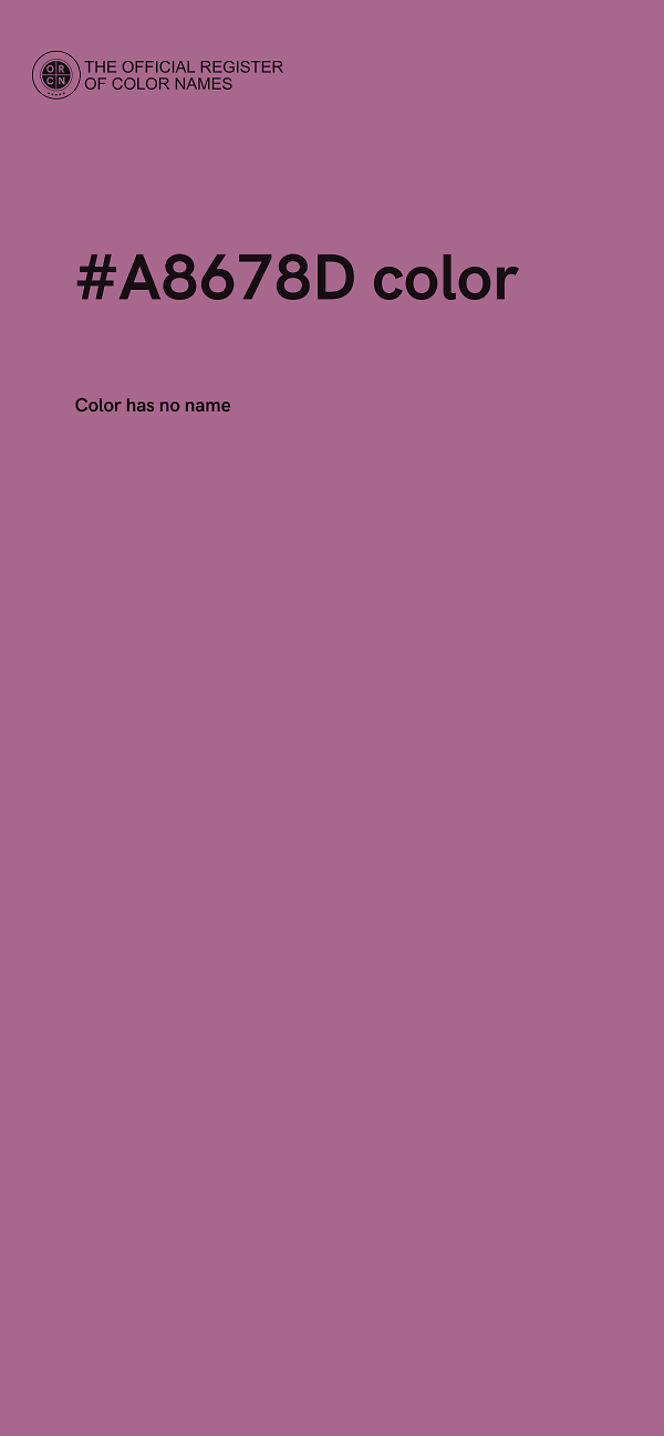 #A8678D color image