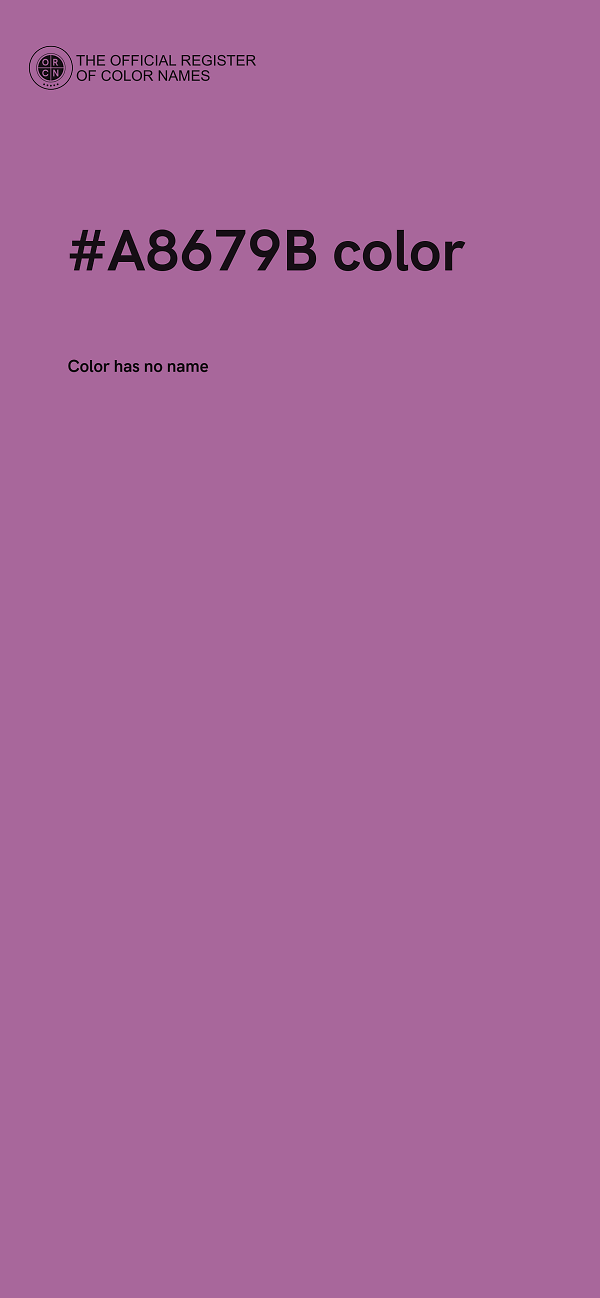 #A8679B color image