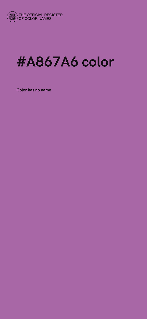 #A867A6 color image