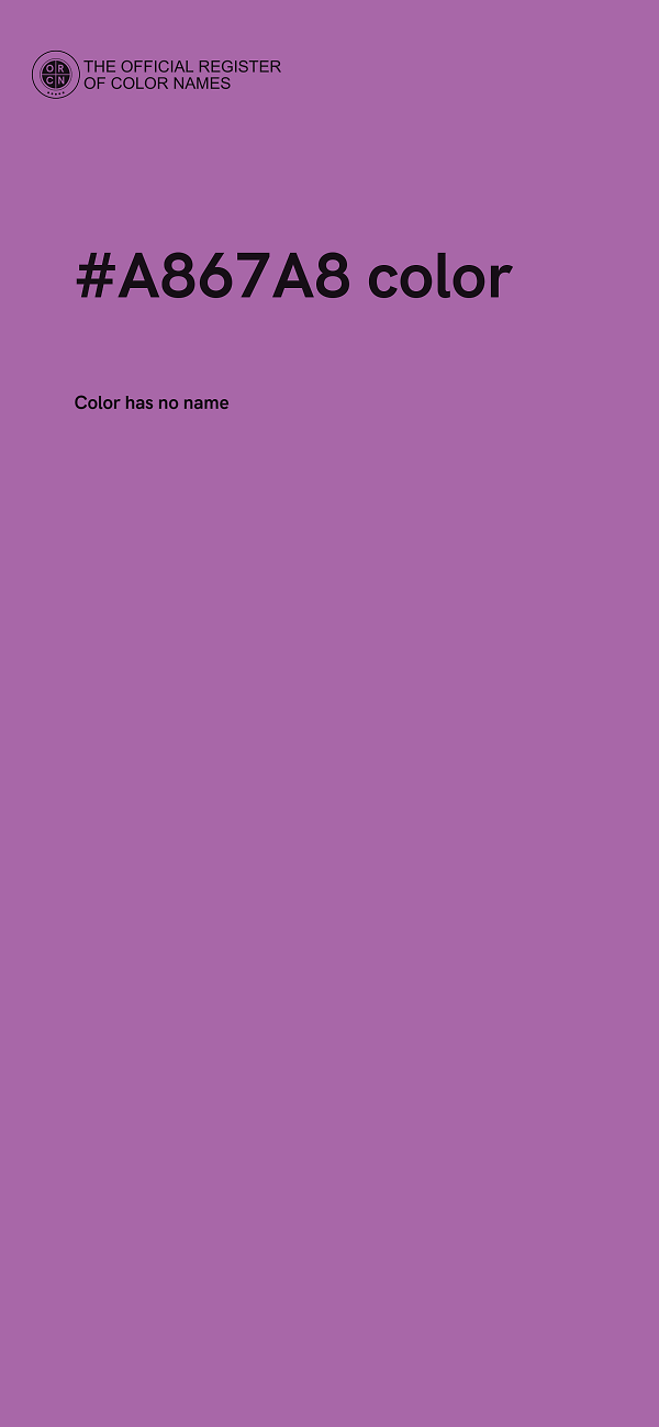 #A867A8 color image