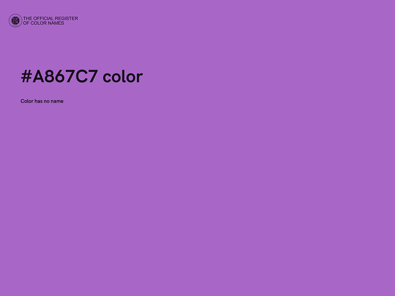 #A867C7 color image