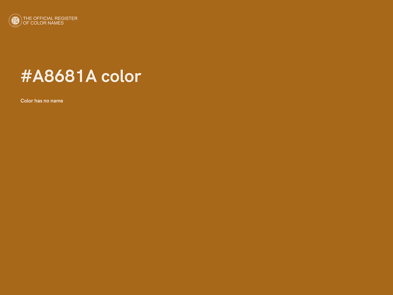 #A8681A color image