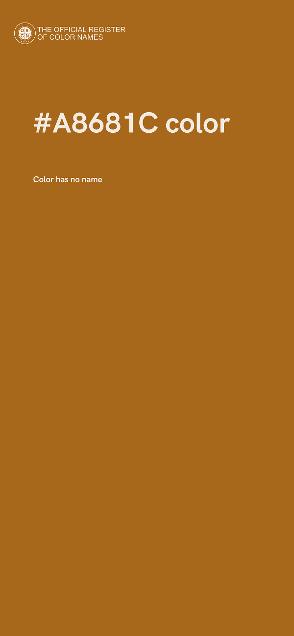 #A8681C color image