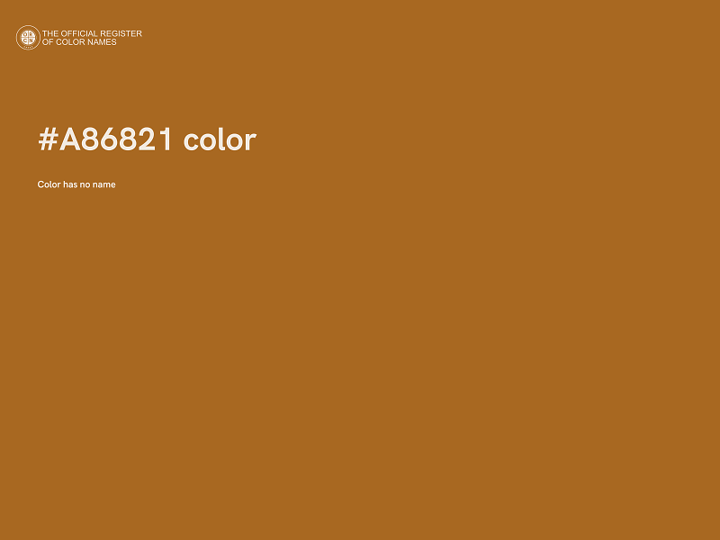 #A86821 color image