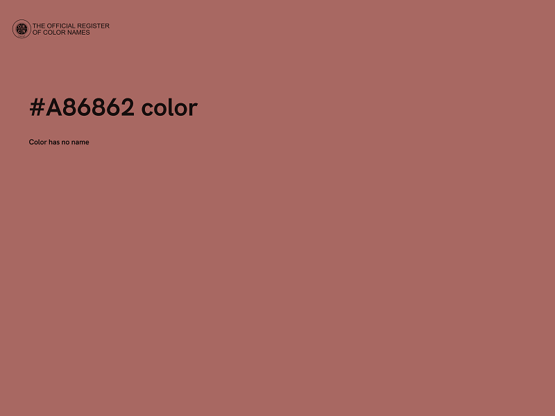 #A86862 color image