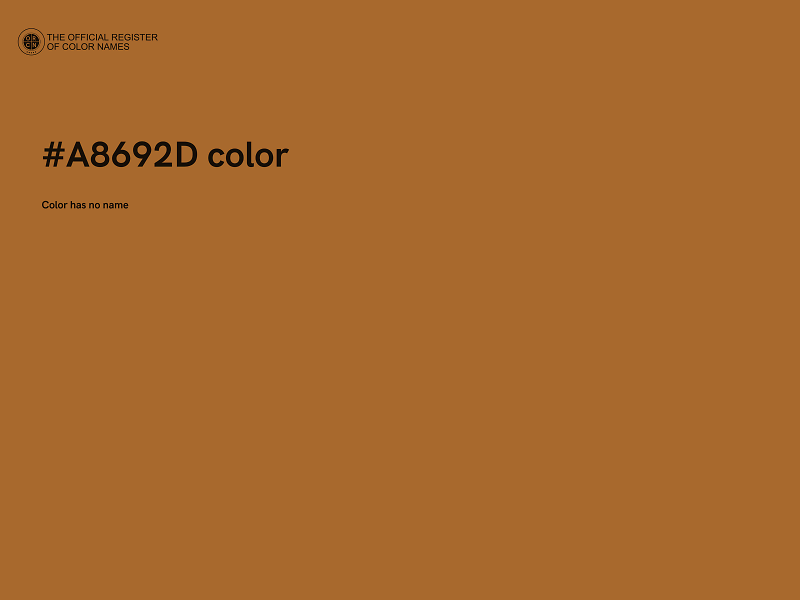 #A8692D color image