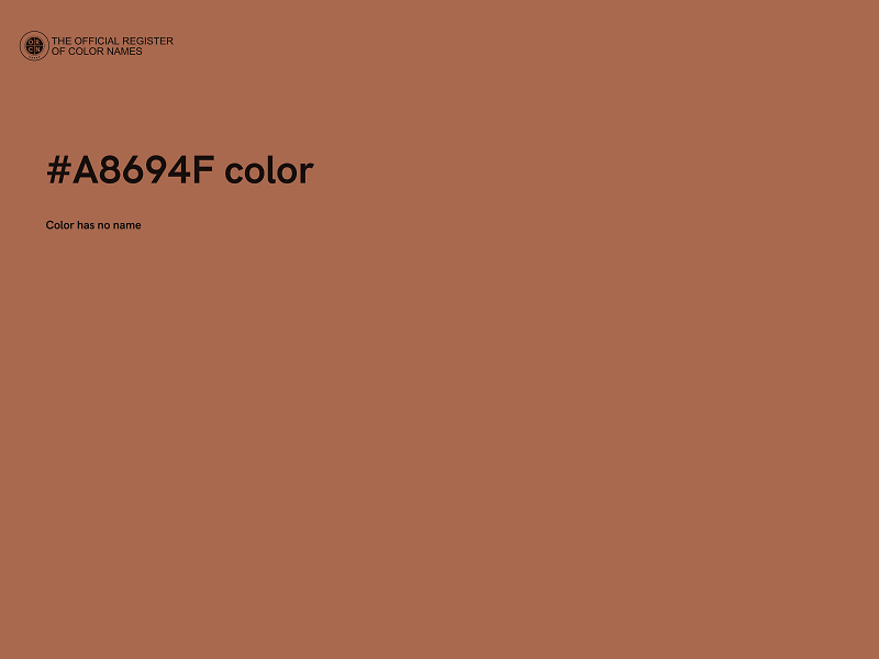 #A8694F color image