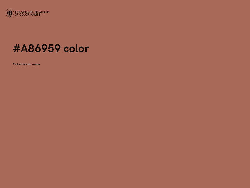 #A86959 color image