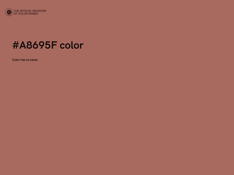 #A8695F color image