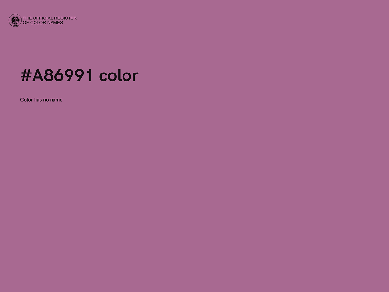 #A86991 color image