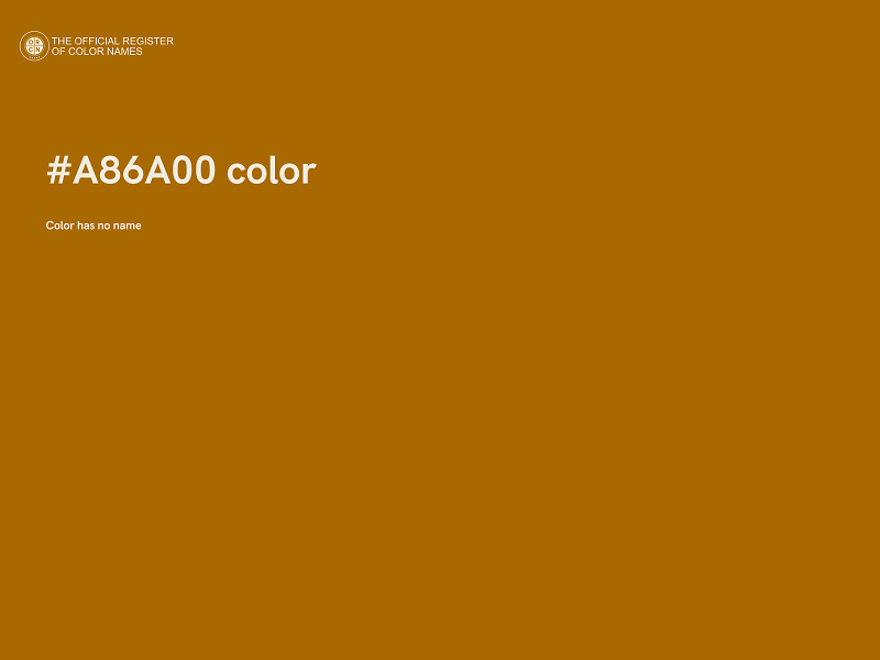 #A86A00 color image
