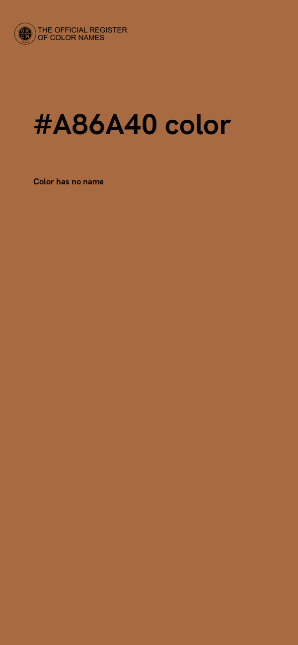 #A86A40 color image